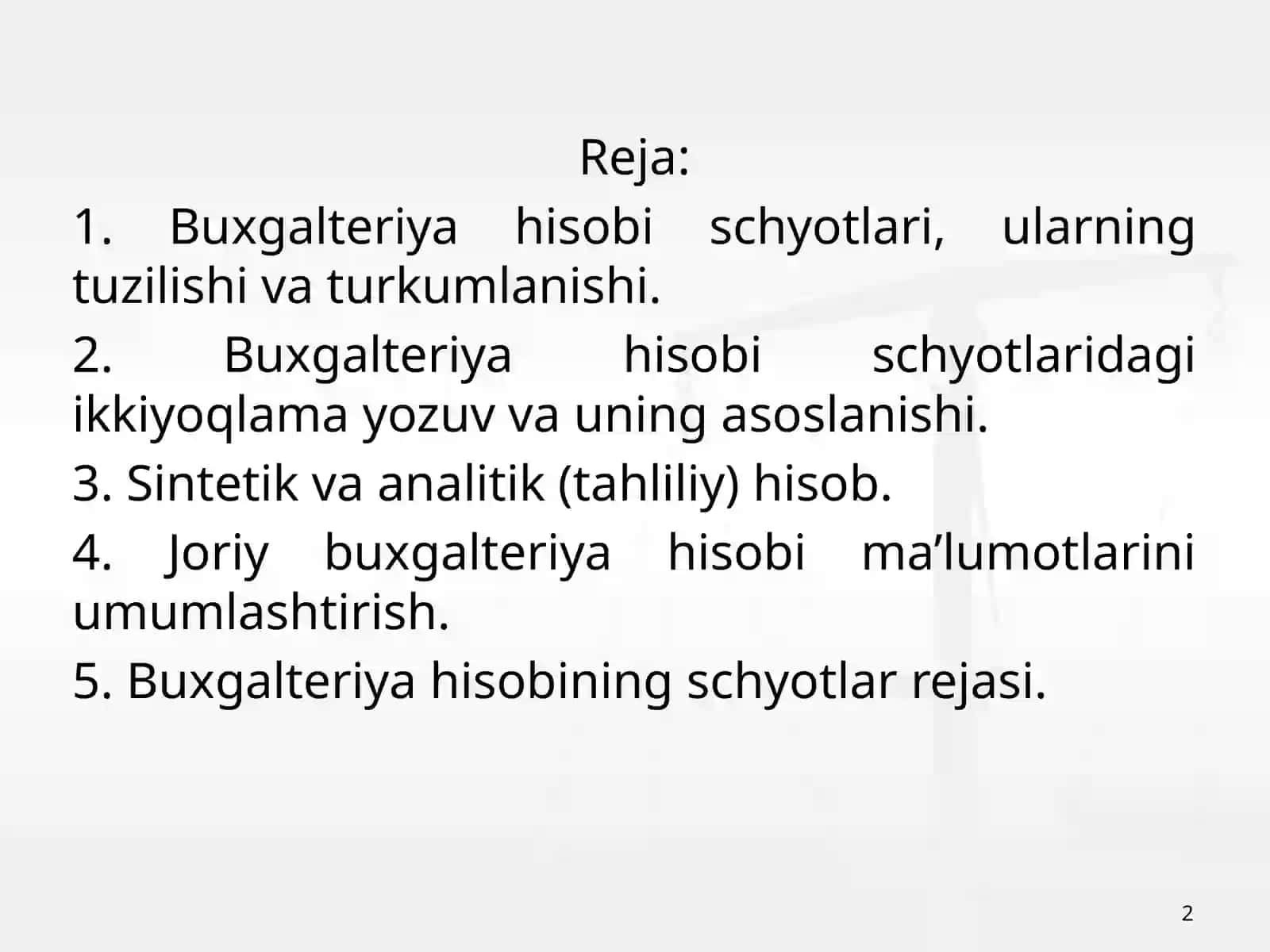 Xo‘jalik operatsiyalari ikkiyoqlama yozuv 2
