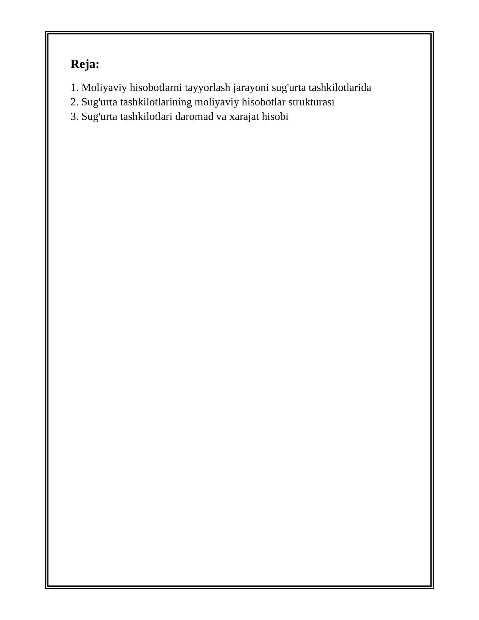 SUG'URTA TASHKILOTLARINING MOLIYAVIY HISOBOTLARI (4-SON) 2