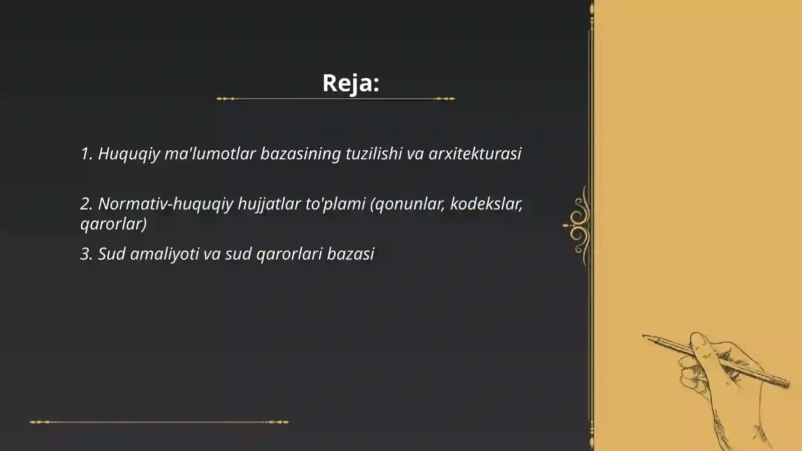 Huquqiy ma'lumotlar bazasi 2