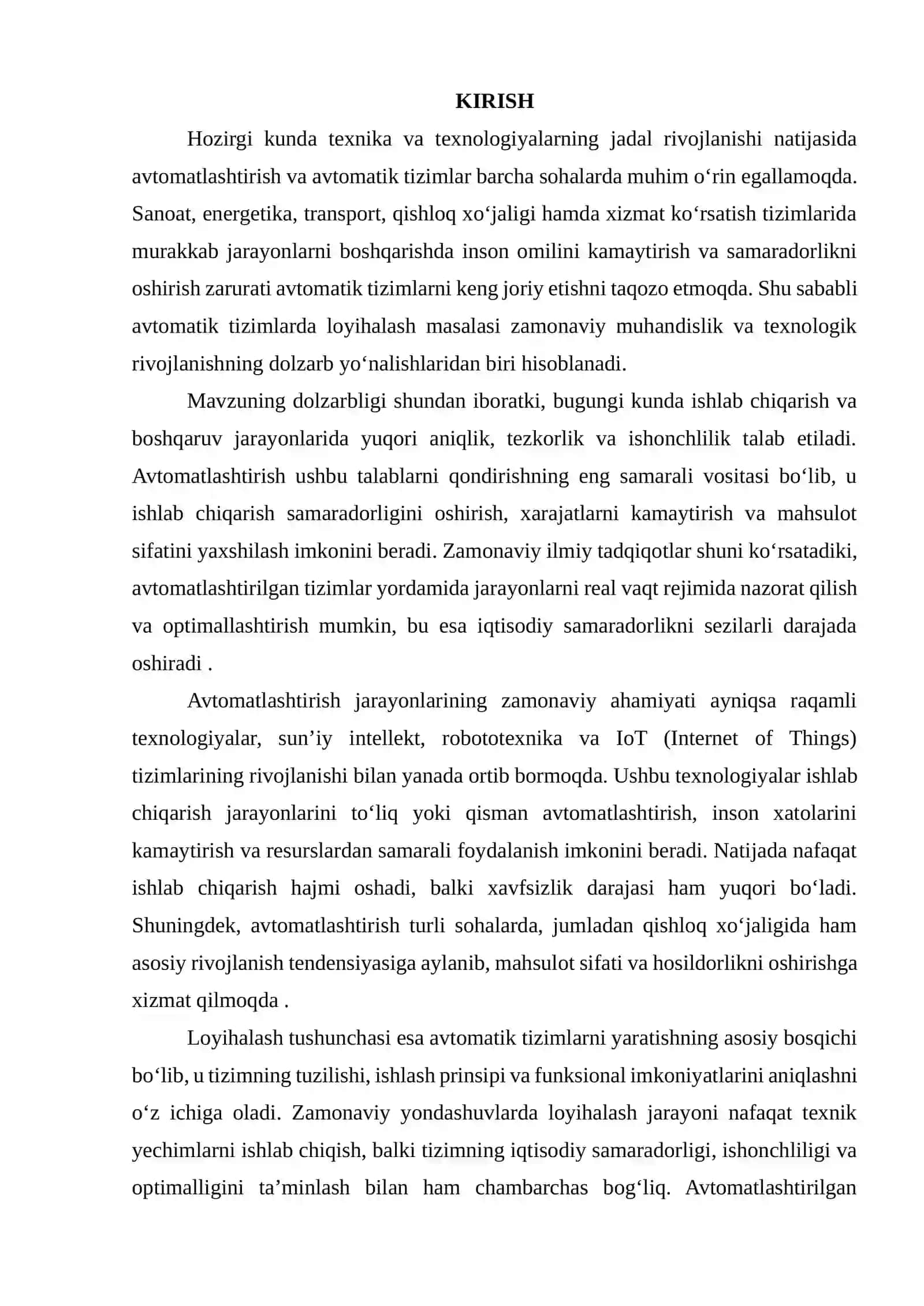 Avtomatik tizimda loyihalash haqida umumiy ma'lumot 2