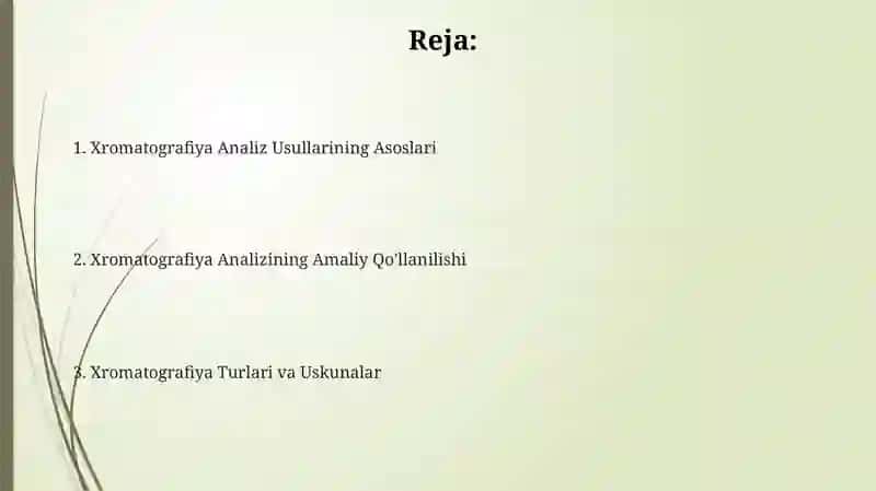 Xromotografik analiz usullari 2