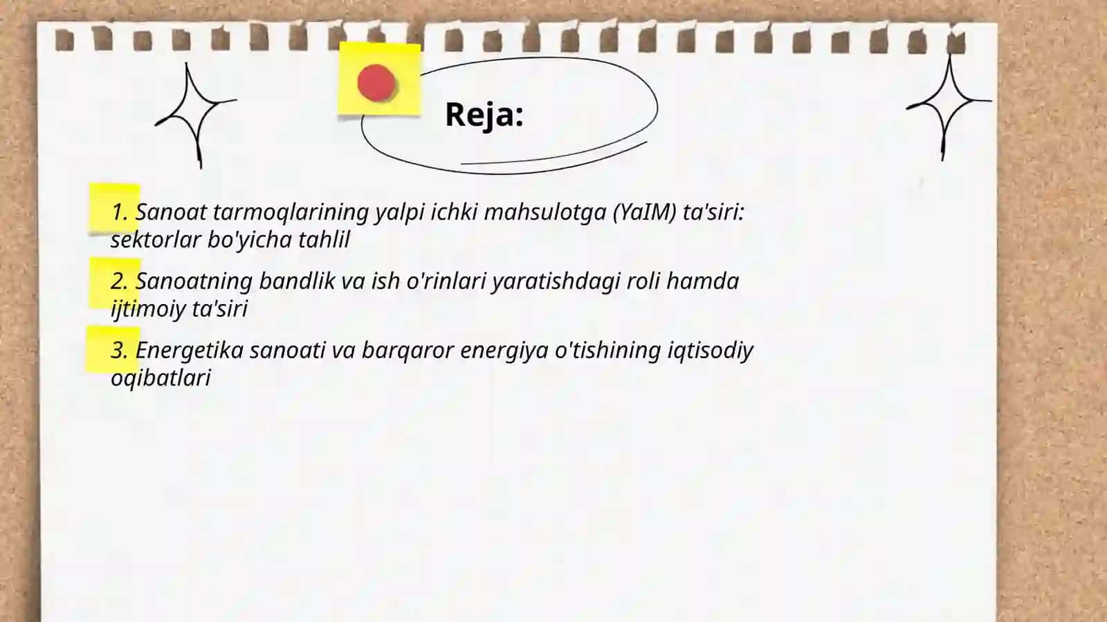 Sanoat tarmoqlarining iqtisodiy o'sish va barqaror rivojlanishga ta'sirini o'rganish 2