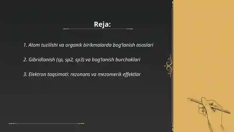 Organik kimyo asoslari 2