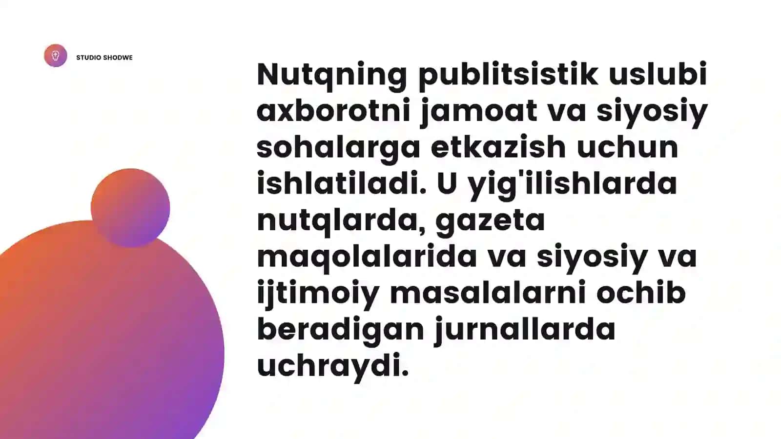 Nutqning publitsistik uslubi 2