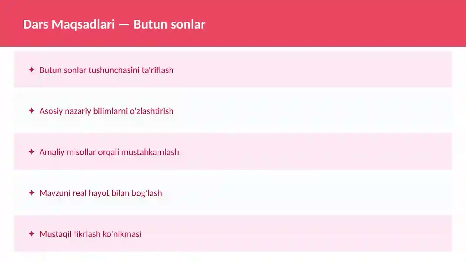 Matematika Sonlar nazariyasi 2