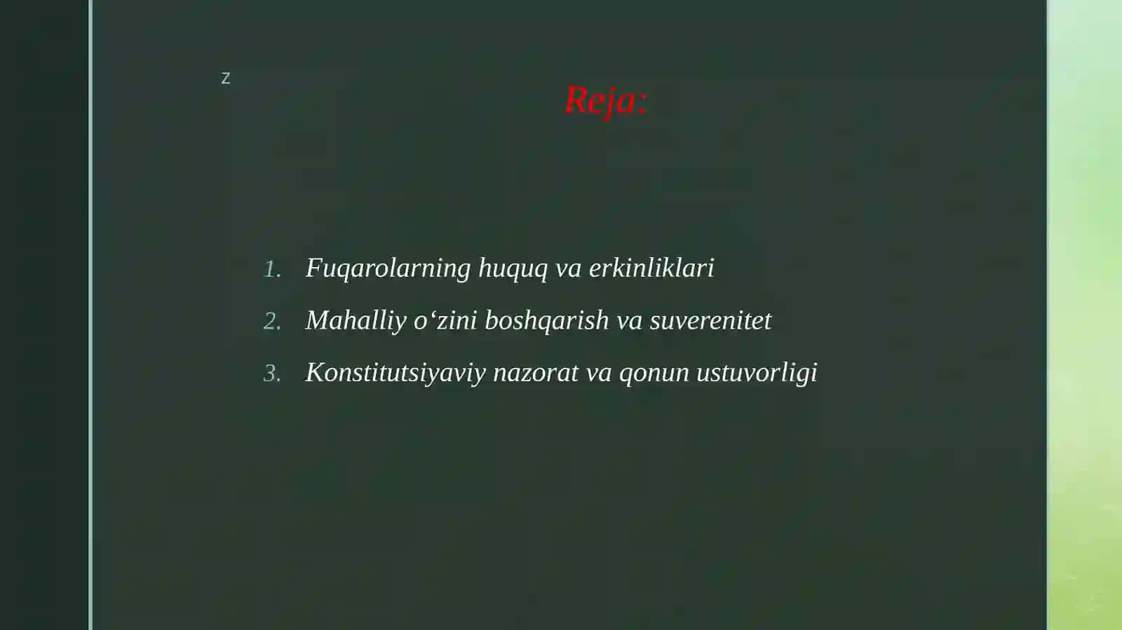 Qoraqalpog‘iston respublikasi Konstitutsiyasi 2