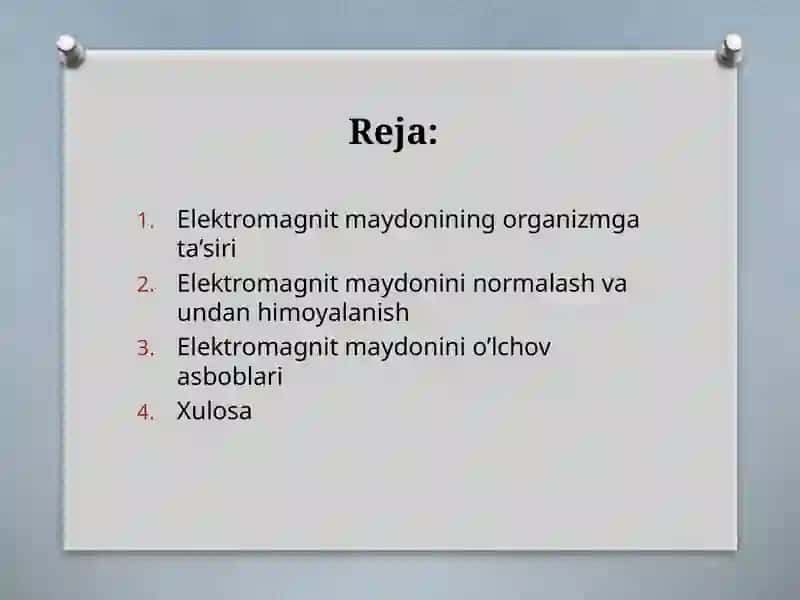 Elektromagnitmaydonlarining organiza g'atasi 2