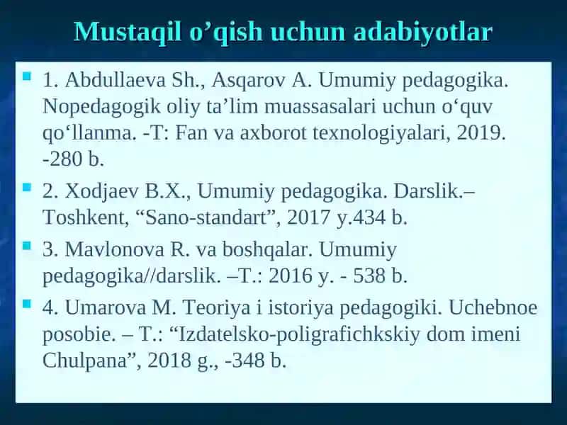 PEDAGOGIKA FANININGPREDMETI,TADQIQOT METODLARI 2