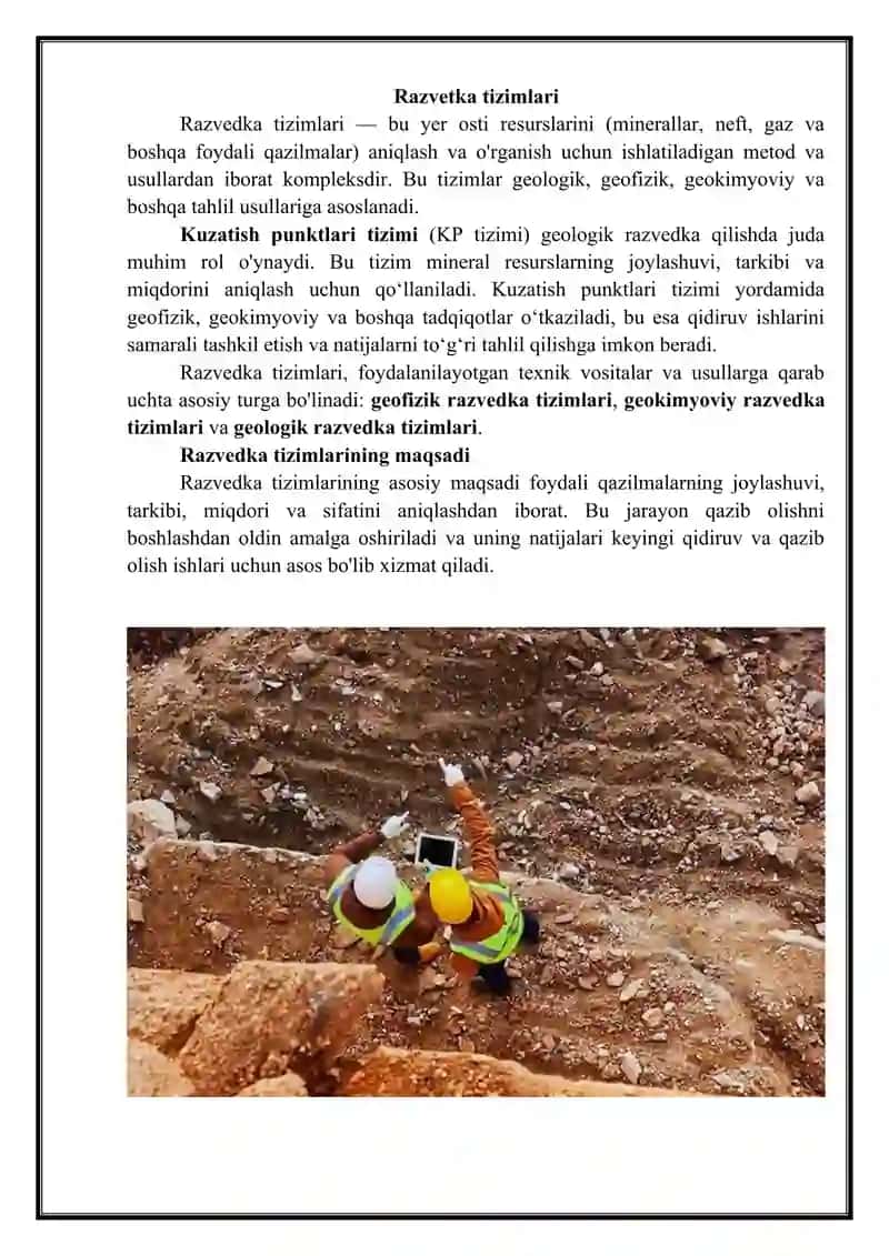 Razvetka tizimlari 2