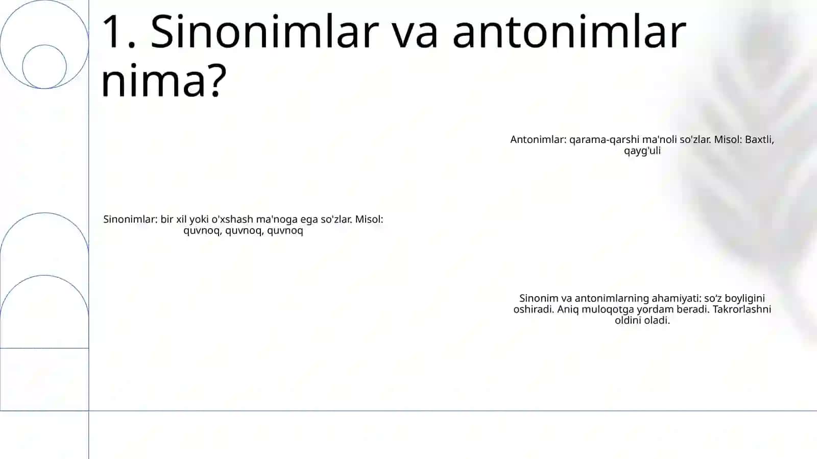Sinonimlar Va Antonimlar 2