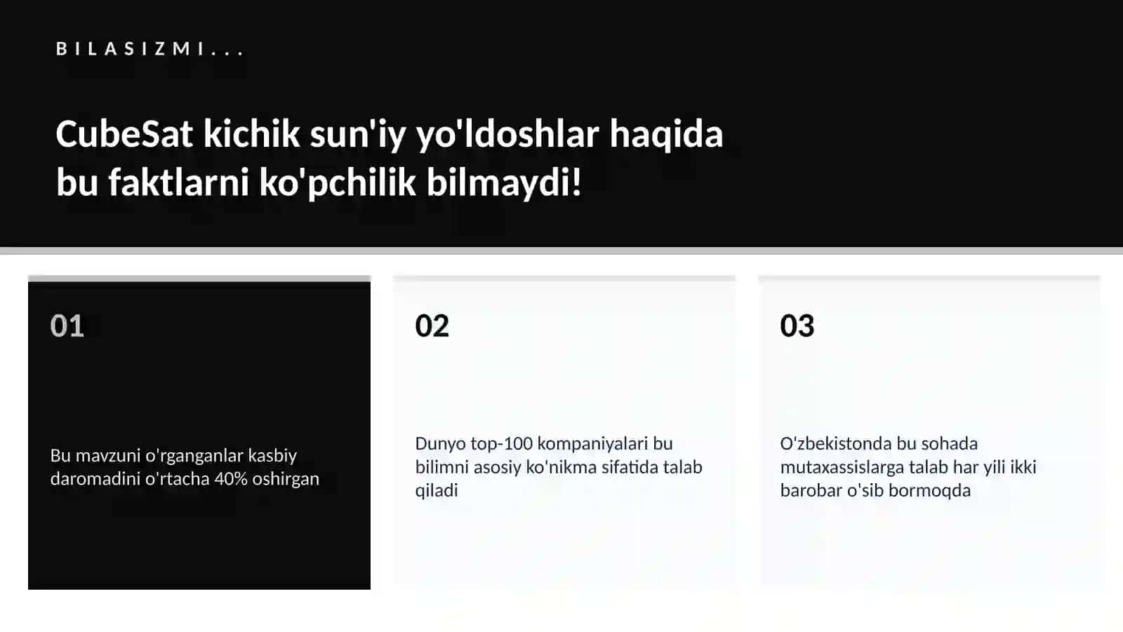 CubeSat kichik sun'iy yo'ldoshlar 2