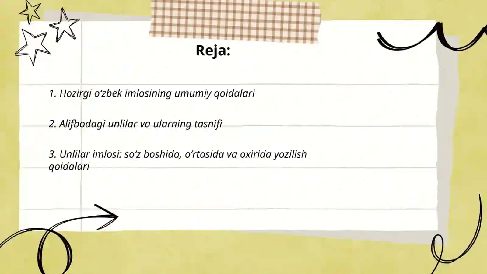 Hozirgi oʻzbek imlosining asosiy qoidalari 2
