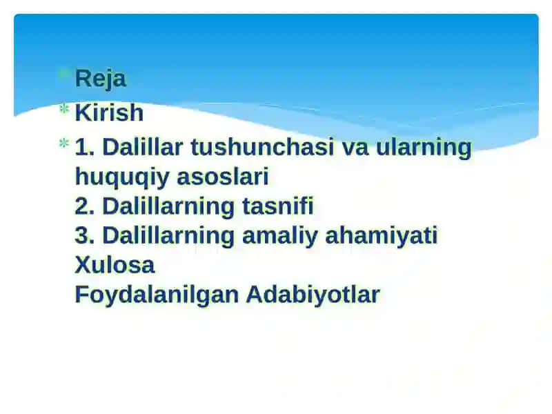 DALILLARNI TASNIFLANISHI VA ULARNING AMALIY AHAMIYATI 2