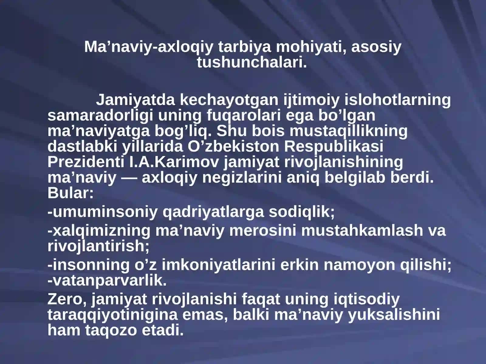 Ma’naviy – ahloqiy tarbiya 2