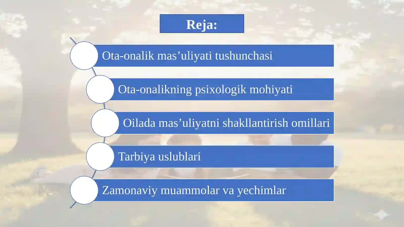 Oilada ota-onalik mas'ulyatini shakillantirish 2