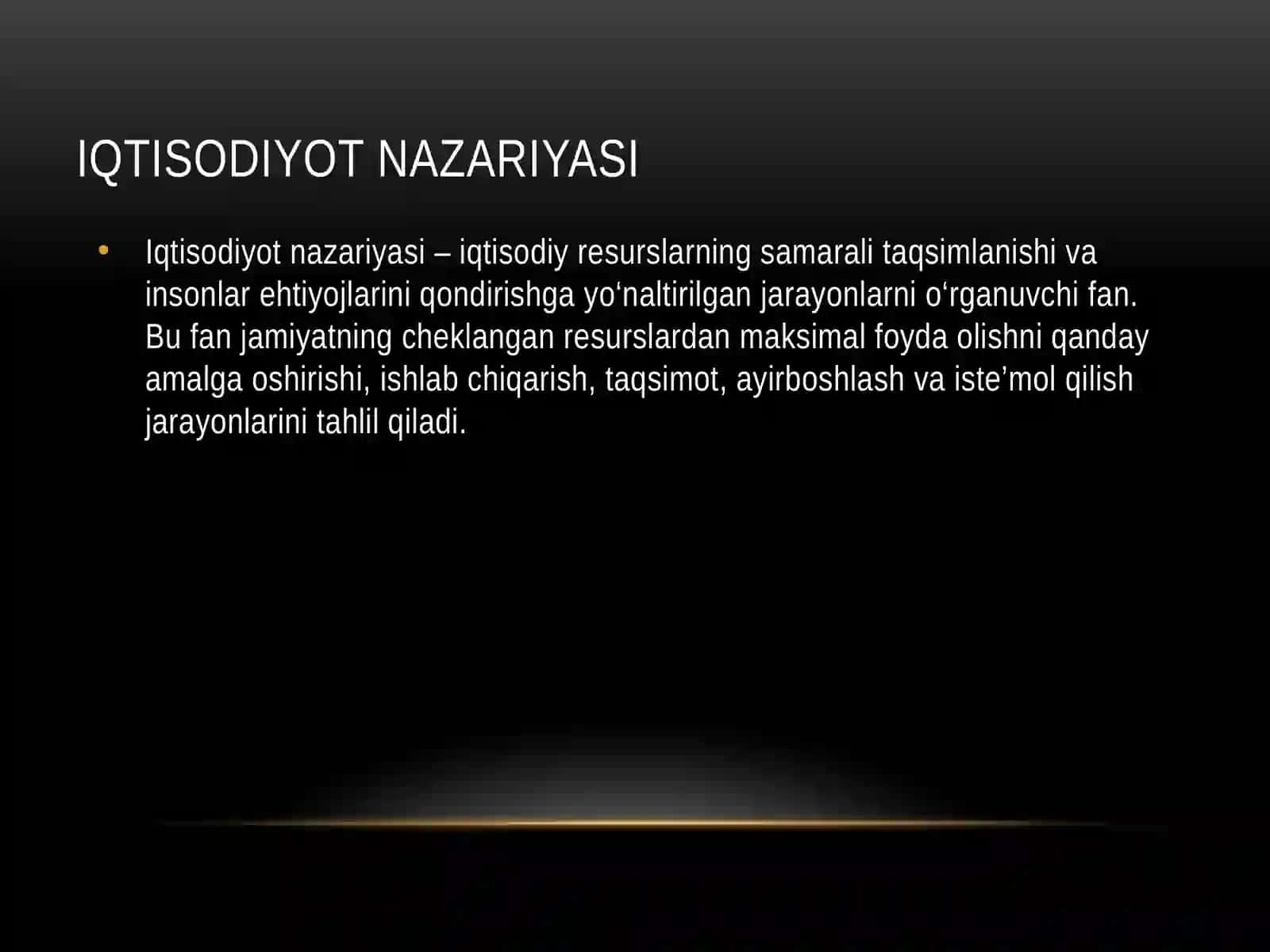 Iqtisodiyot Nazariyasi 2