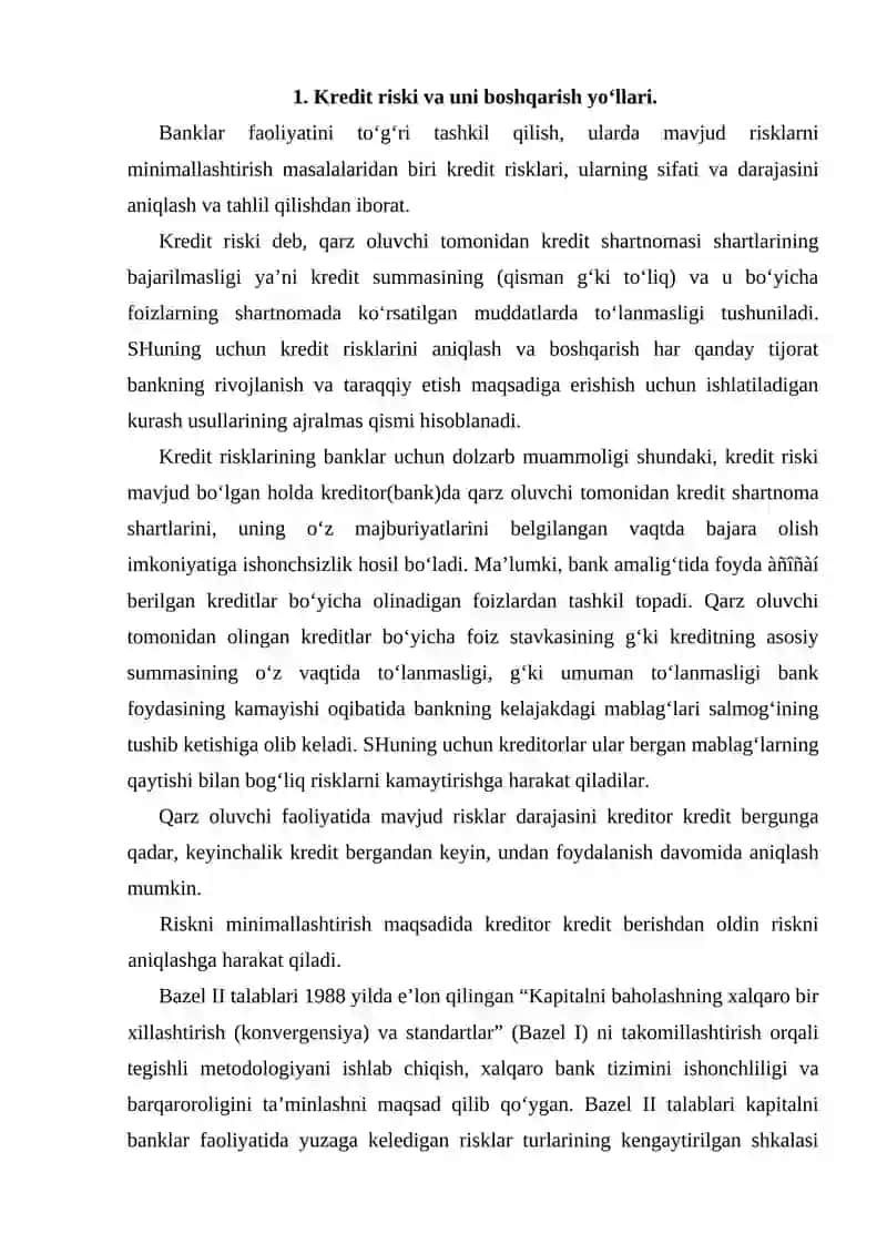 Kredit risklarni baholash 2
