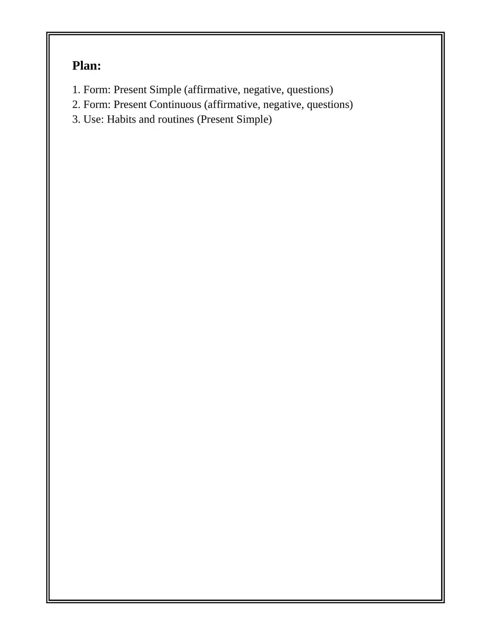 MUSTAQIL ISH Theme: PRESENT SIMPLE VS PRESENT CONTINOUS 2