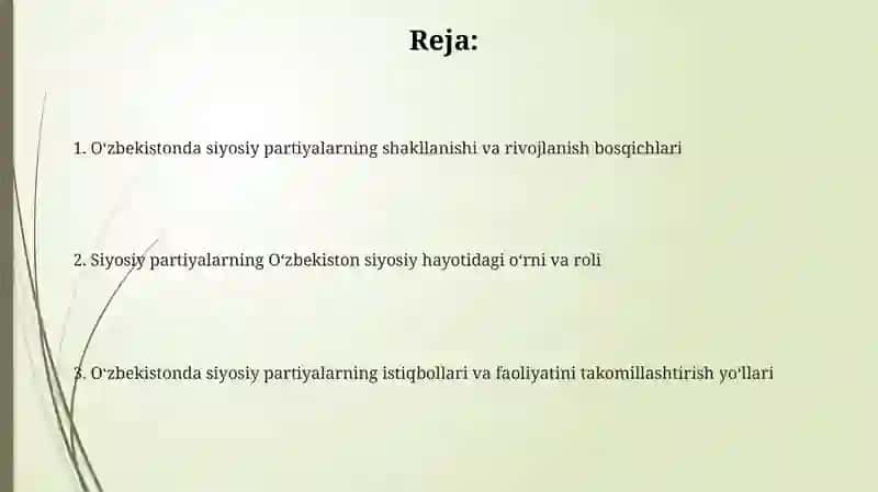 O'zbekistonda siyosiy partiyalarning ro'li 2