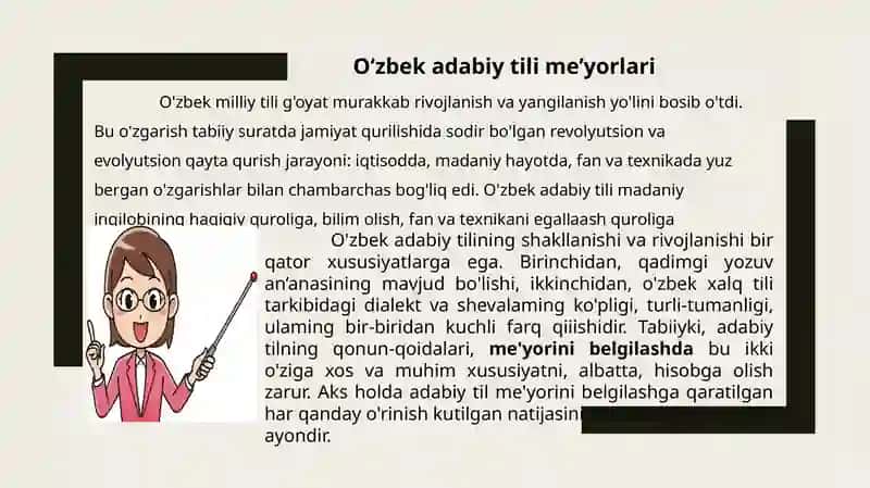 O‘zbek adabiy tili me’yorlari 2