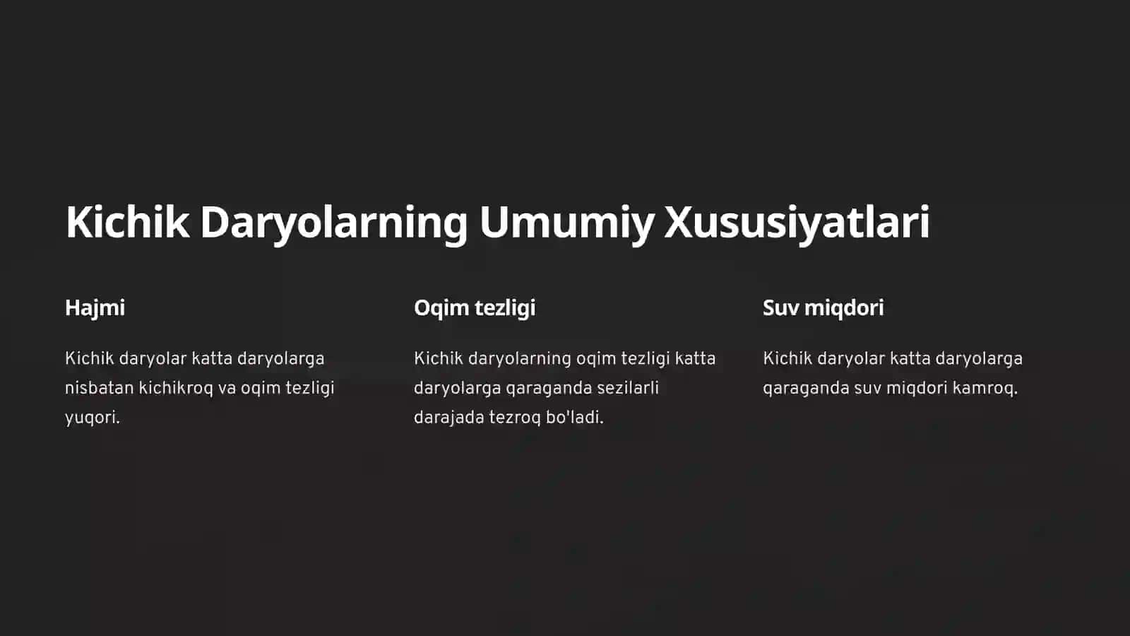 Kichik Daryolarning Energetik Potentsiali 2