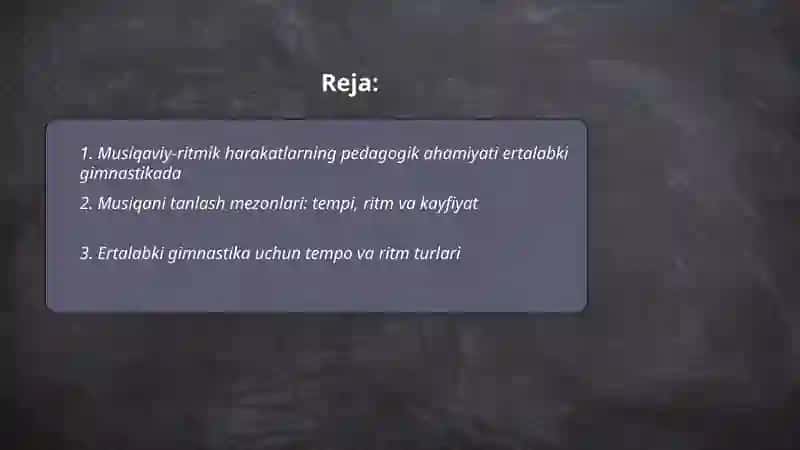 Musiqaviy-ritmik harakatlar 2