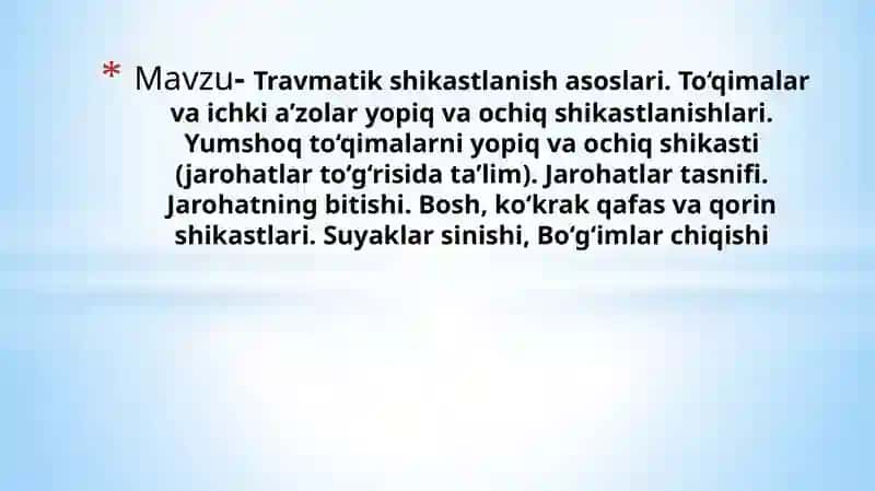 Umumiy Xerurgiya 2