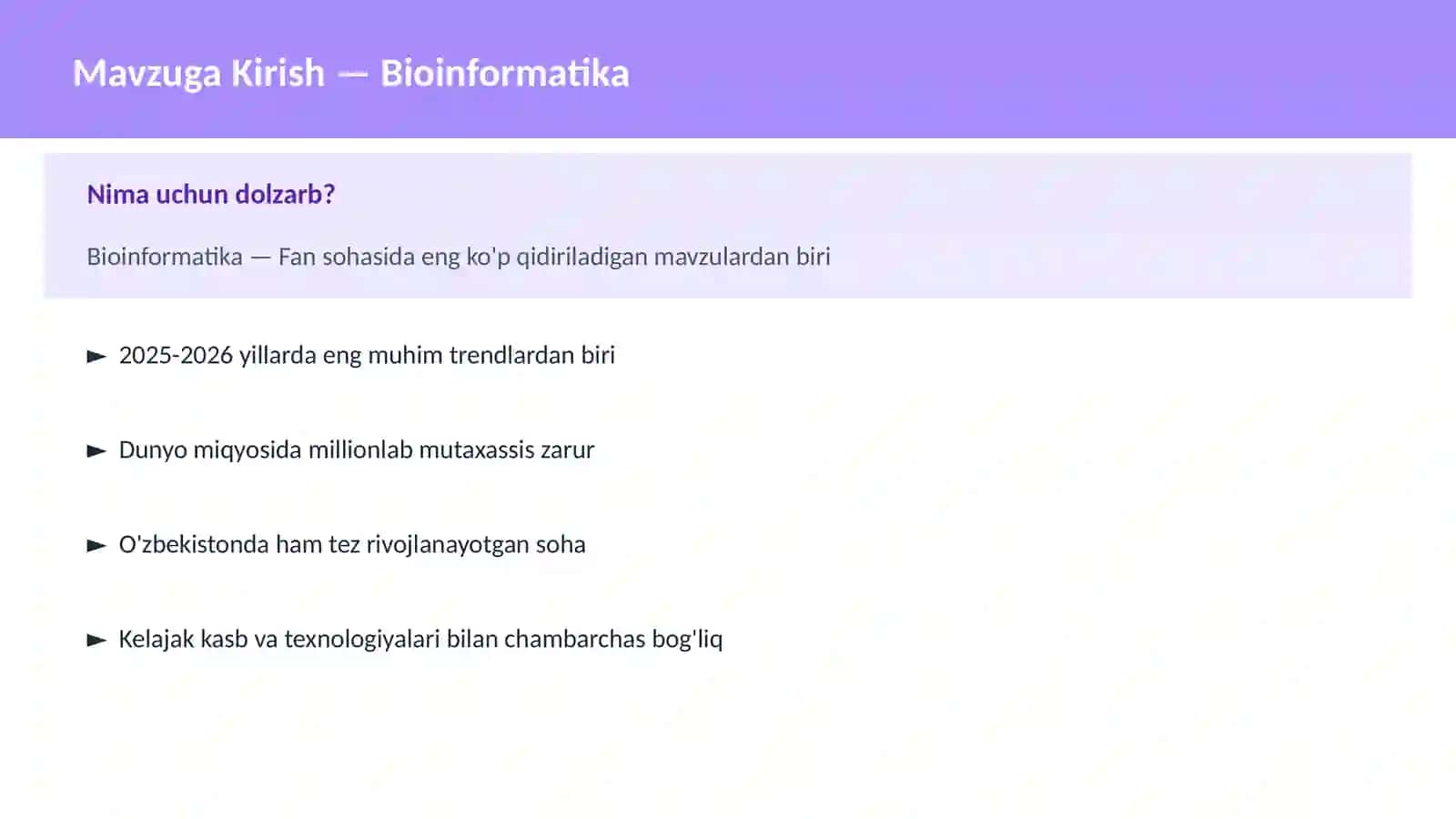 Bioinformatika 2