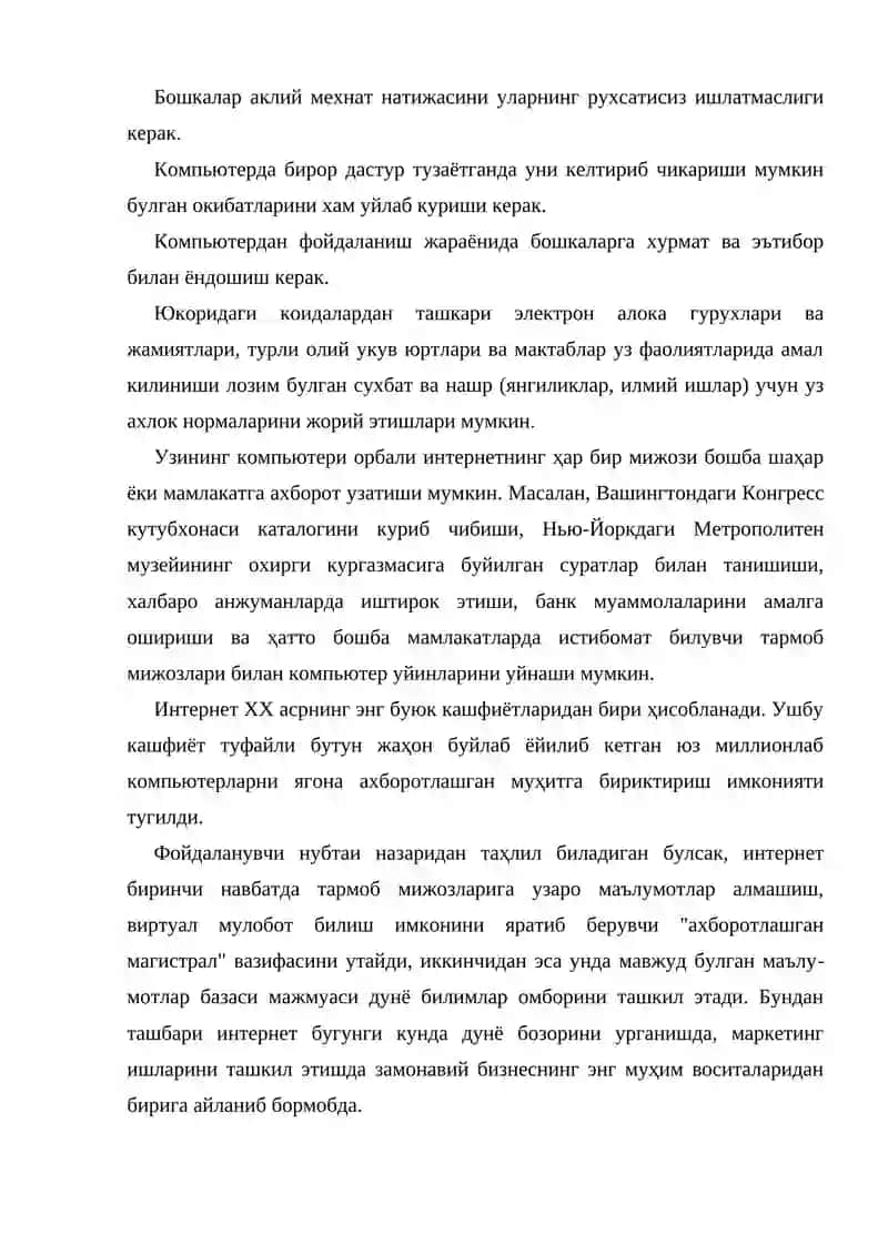 INTERNET TARMOG’I XIZMATLARI (GOOGLE VA BOSHQA XIZMATLAR) 2