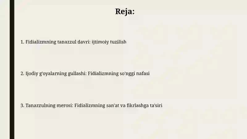 Fidializmning tanazzul davridagi jamiyat 2