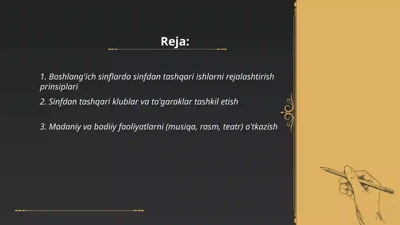 Boshlang'ich sinflarda sinfdan tashqari ishlar tashkil etish 2