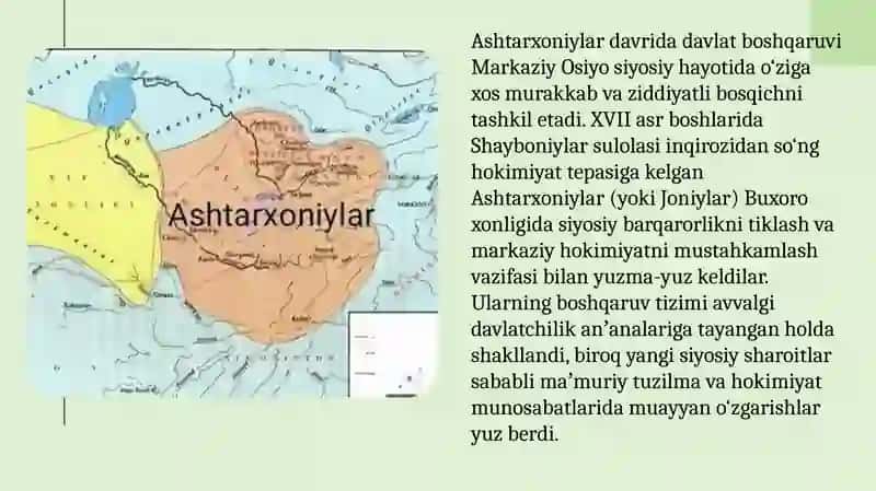 Ashtarxoniylar davrida davlat boshqaruvi 2
