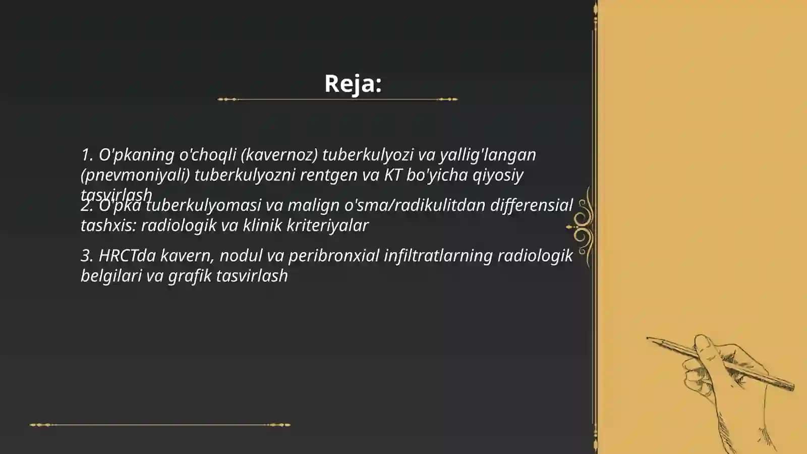 Kavernoz va Pnevmoniyali Tuberkulyoz Tashhisi 2