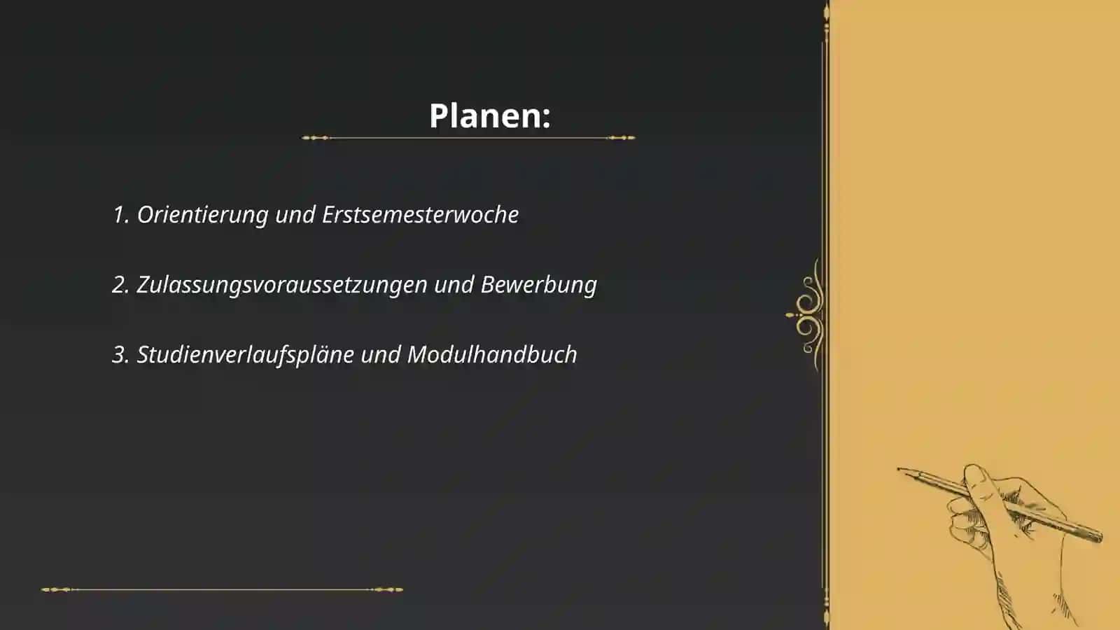 Beginn des Studiums der Germanischen Sprachen 2