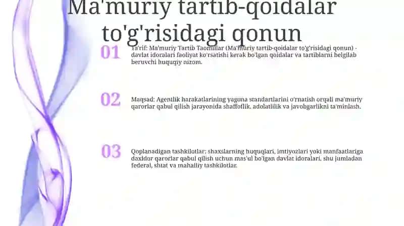 Ma’Muriy Tartib Taomillar 2