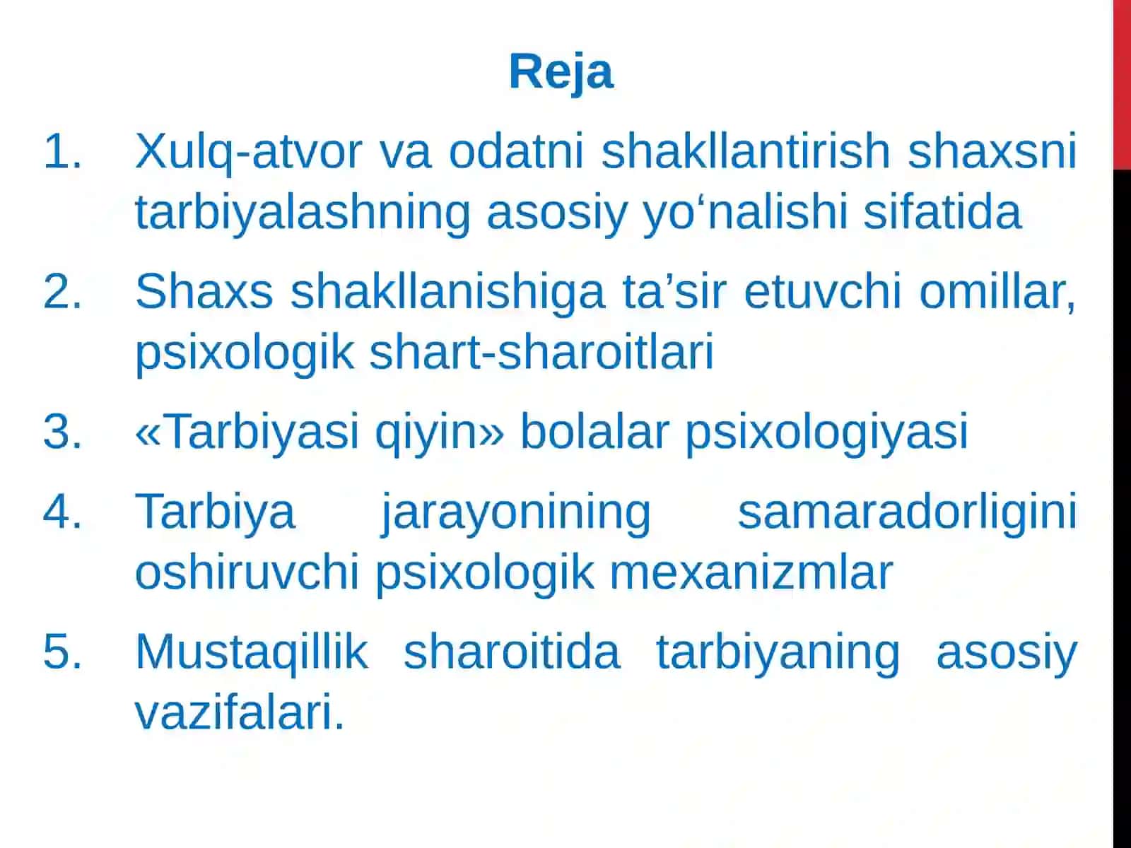 Tarbiyajarayonining psixologik asoslari 2