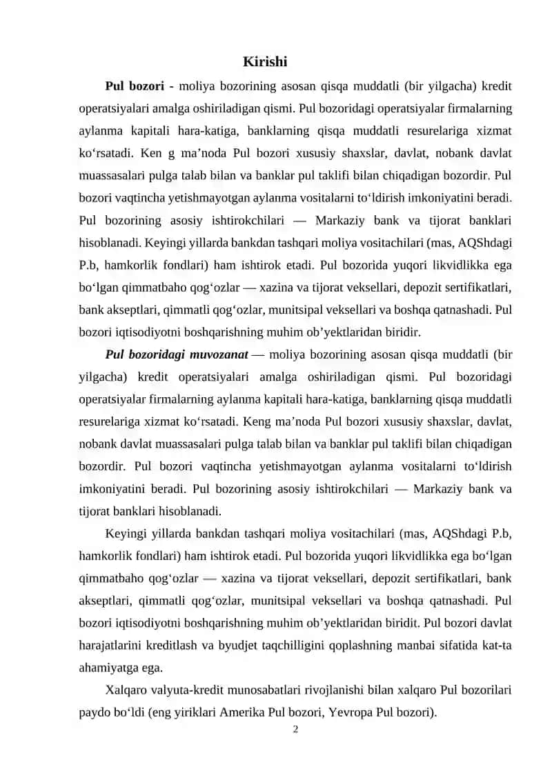 PULGA TALAB KURS ISHI 2