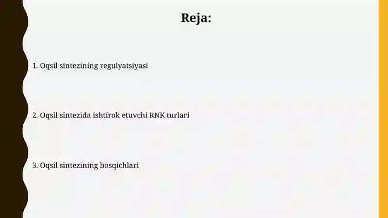 Oqsillar biosintezi 2