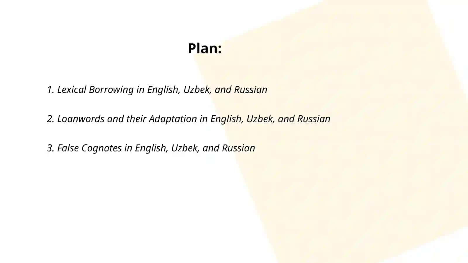 Lexical system in comparative typology of English Uzbek and Russian 2