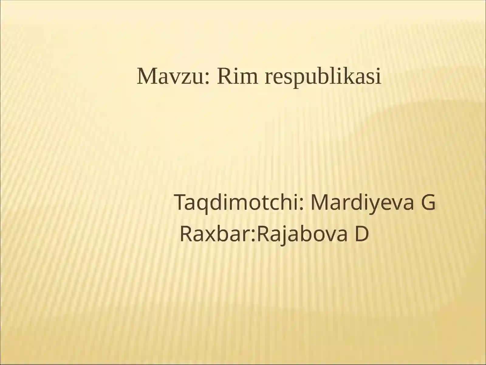 Qadimgi Rim Respublikasi 2