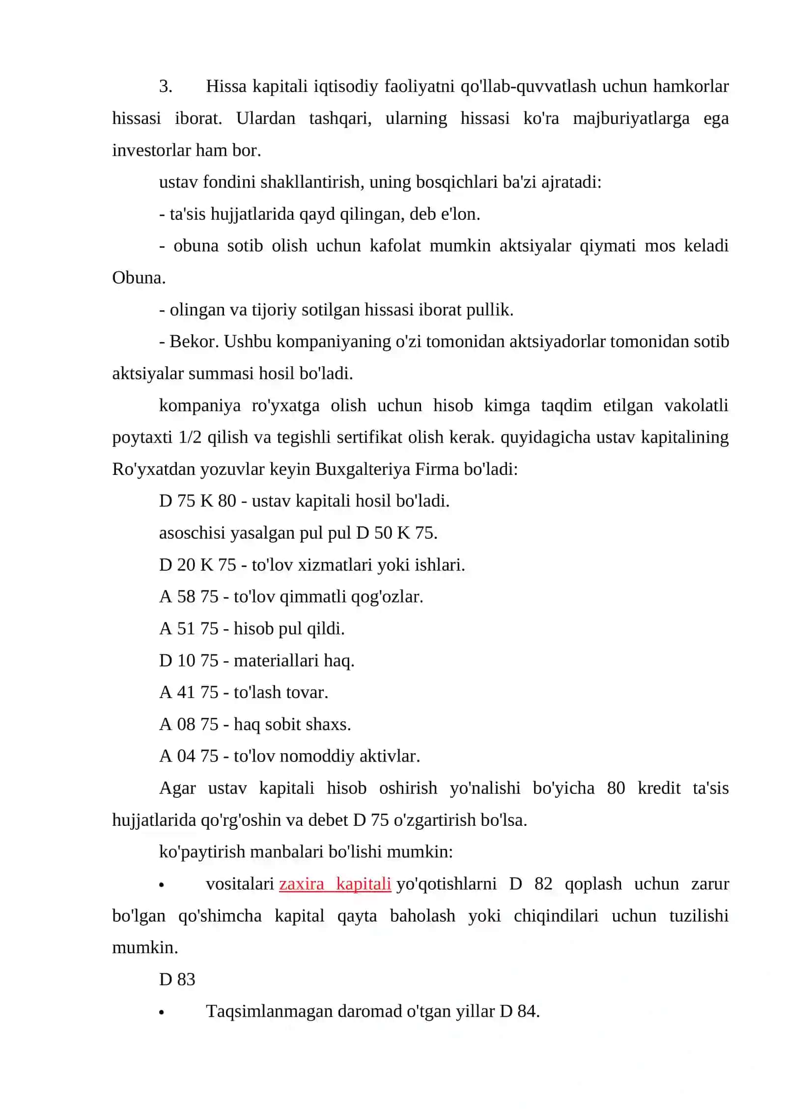 Ustav Kapitalining Hisobi 2