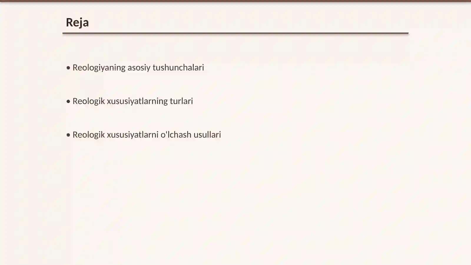 Reologik xususiyatlar 2