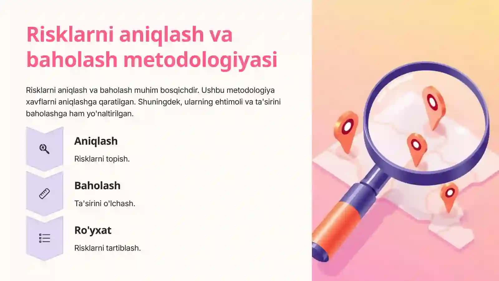 Risklarni aniqlash va baholash metodologiyasi 2