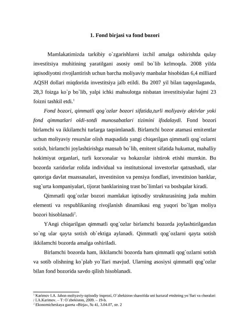 Fond Qaytimining Dinamikasi 2