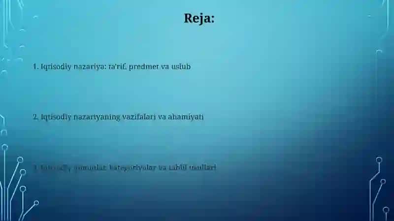 Iqtisodiyot nazariyasi 2