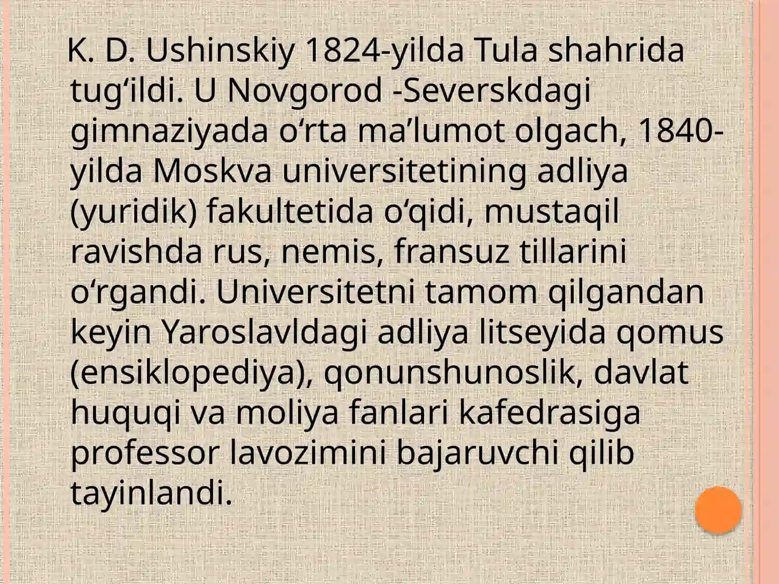 Ushinskiyning pedagogik fikrlari 2