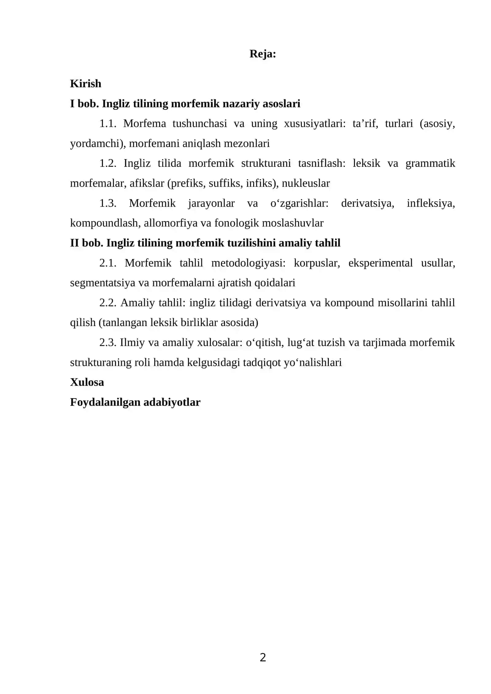 INGLIZ TILINING MORFEMIK TUZILISHI 2