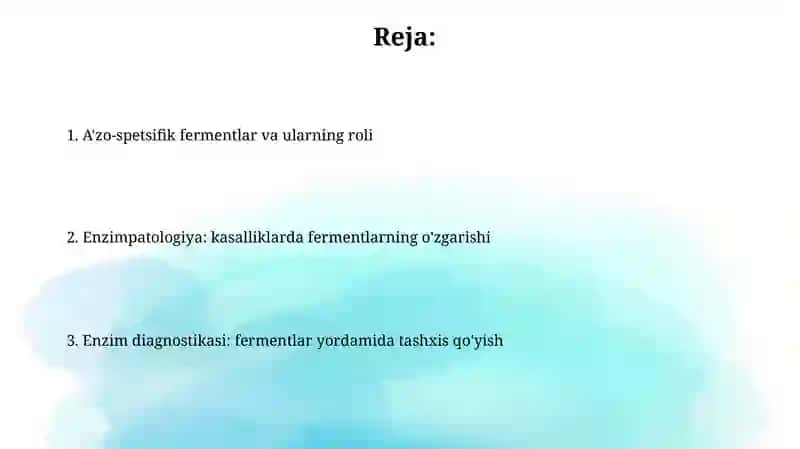 Organospetsifik fermentlar 2