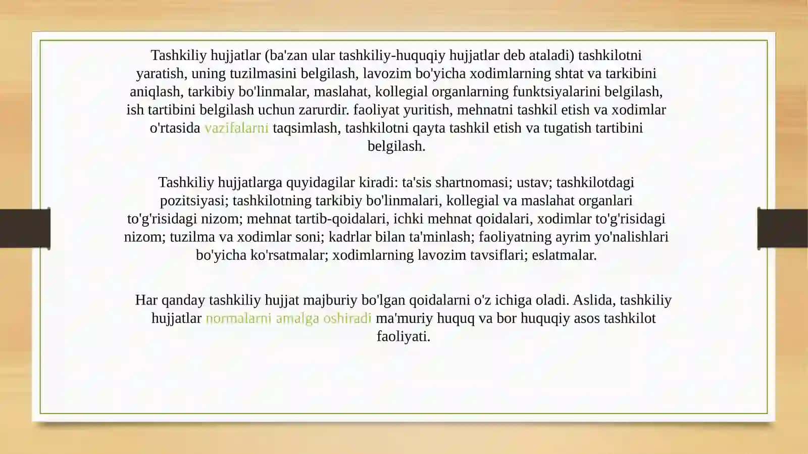 Tashkiliy hujjatlar 2