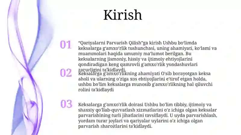 Qariyalarni Parvarish Qilish 2